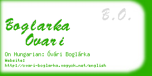 boglarka ovari business card